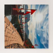 Traditionele houten boten legpuzzel (Horizontaal)