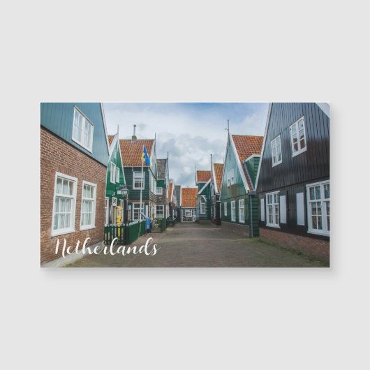 Traditionele houten huizen in het dorp Marken (Voorkant)