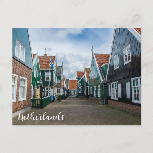Traditionele houten huizen in het dorp Marken Briefkaart (Voorkant)