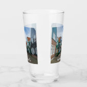 Traditionele houten huizen in het dorp Marken Glas (Links)