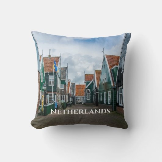 Traditionele houten huizen in het dorp Marken Kussen (Voorkant)