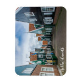 Traditionele houten huizen in het dorp Marken Magneet (Verticaal)