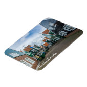 Traditionele houten huizen in het dorp Marken Magneet (Linkerzijde)