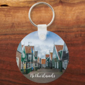 Traditionele houten huizen in het dorp Marken Sleutelhanger (Achterkant)