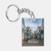 Traditionele houten huizen in het dorp Marken Sleutelhanger (Voorkant Links)
