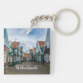 Traditionele houten huizen in het dorp Marken Sleutelhanger (Achterkant)