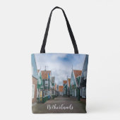 Traditionele houten huizen in het dorp Marken Tote Bag (Achterkant)