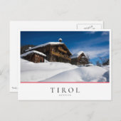 Traditionele houten kool in de sneeuw briefkaart (Voorkant / Achterkant)