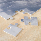 Traditionele houten kool in de sneeuw legpuzzel (Zijkant)