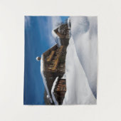 Traditionele houten kool in de sneeuw wandkleed (Voorkant)