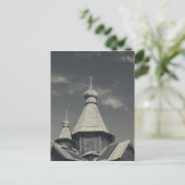 Traditionele houten Russisch-orthodoxe kerk Briefkaart (Staand voorkant)