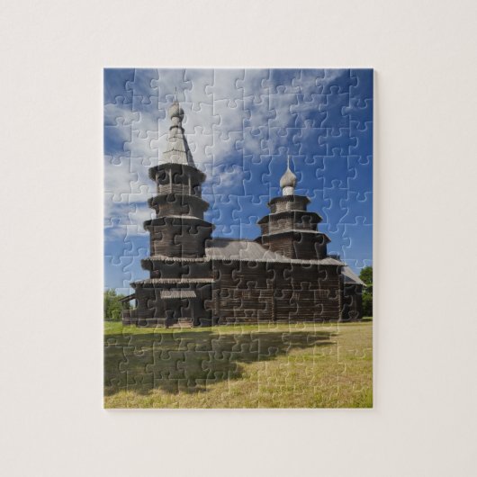 Traditionele houten Russisch-orthodoxe kerk Legpuzzel (Verticaal)