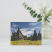 Traditionele houten Russische orthodoxe kerk Briefkaart (Staand voorkant)