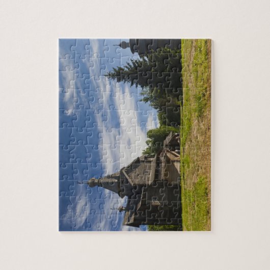 Traditionele houten Russische orthodoxe kerk Legpuzzel (Verticaal)