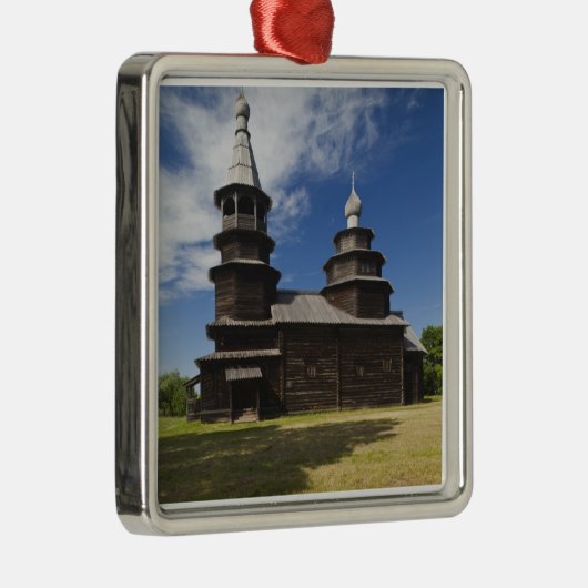 Traditionele houten Russische orthodoxe kerk Metalen Ornament (Rechts)