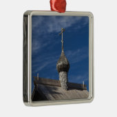 Traditionele houten Russische orthodoxe kerk Metalen Ornament (Rechts)