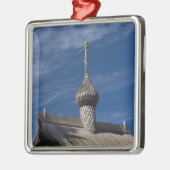 Traditionele houten Russische orthodoxe kerk Metalen Ornament (Links)