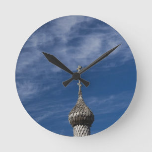 Traditionele houten Russische orthodoxe kerk Ronde Klok
