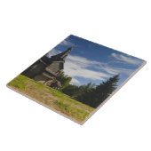 Traditionele houten Russische orthodoxe kerk Tegeltje (Zijkant)