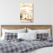 Traditionele huisarchitectuur schets tekening kuns canvas afdruk (Insitu (Slaapkamer))