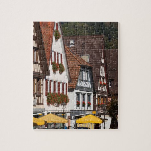 Traditionele huizen in Duitsland Legpuzzel (Verticaal)