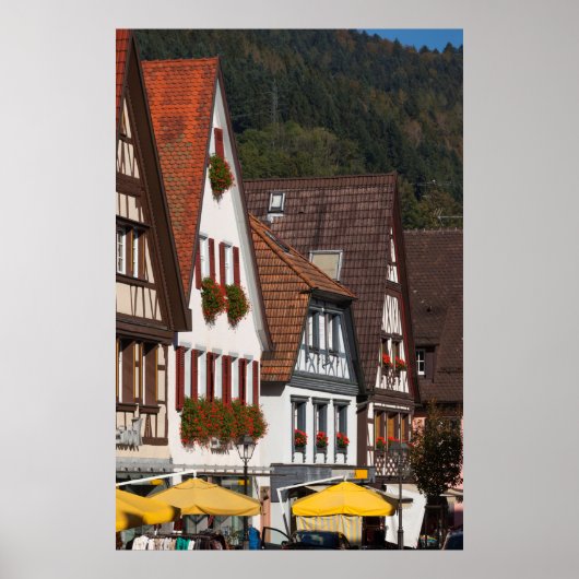 Traditionele huizen in Duitsland Poster (Voorkant)