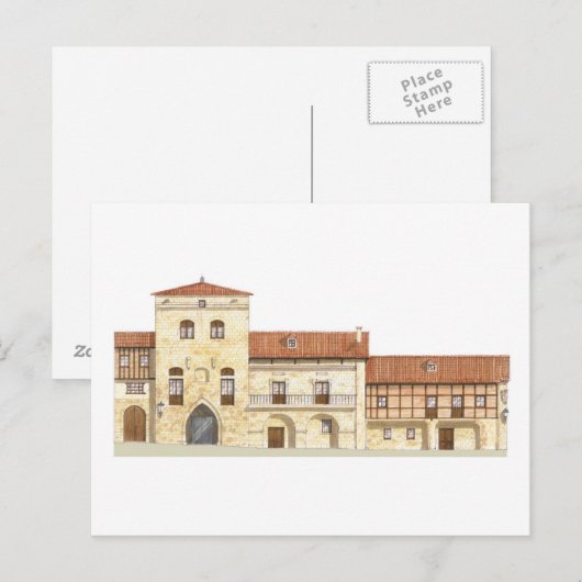 Traditionele huizen. Santillana del Mar Briefkaart (Voorkant / Achterkant)