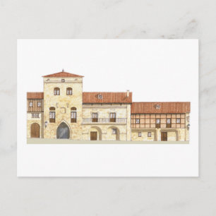 Traditionele huizen. Santillana del Mar Briefkaart