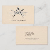 Traditionele hulpmiddelen voor het maken van archi visitekaartje (Voorkant / Achterkant)