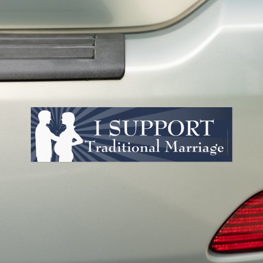 Traditionele Huwelijk Bumpersticker (Op auto)
