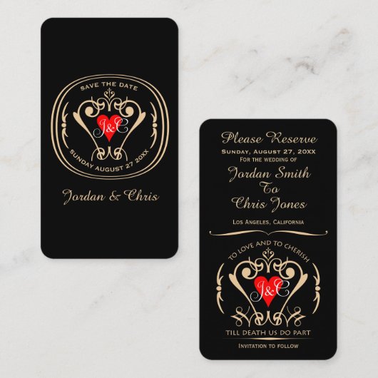 Traditionele Huwelijksgeloften Enclosure Kaart (Voorkant / Achterkant)