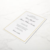 Traditionele huwelijksuitnodiging - Gold Foil Folie Uitnodiging (Gedraaid)