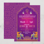 Traditionele huwelijksuitnodiging Kaart (Voorkant / Achterkant)