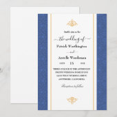 traditionele huwelijksuitnodiging kaart (Voorkant / Achterkant)