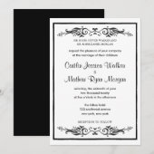 Traditionele huwelijksuitnodiging - Vleuren Kaart (Voorkant / Achterkant)