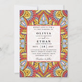 Traditionele huwelijksuitnodigingen van Ndebele Kaart (Voorkant)