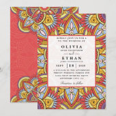 Traditionele huwelijksuitnodigingen van Ndebele Kaart (Voorkant / Achterkant)