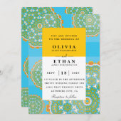 Traditionele huwelijksuitnodigingen van Ndebele Kaart (Voorkant / Achterkant)