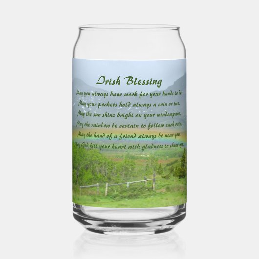 Traditionele Ierse Blessing Valley Regenboog Blikvorm Glas (Voorkant)