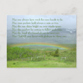 Traditionele Ierse Blessing Valley Regenboog Briefkaart (Voorkant)