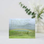 Traditionele Ierse Blessing Valley Regenboog Briefkaart (Staand voorkant)