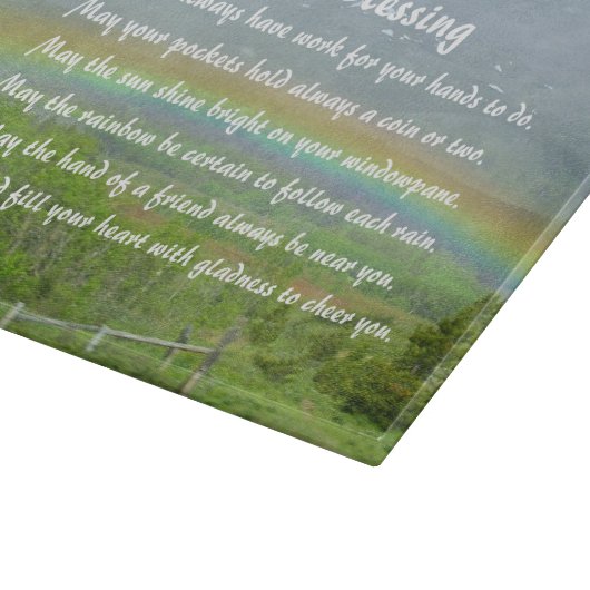 Traditionele Ierse Blessing Valley Regenboog Snijplank (Hoek)