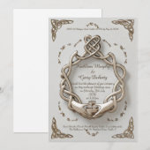 Traditionele Ierse Claddagh Ring Motieven & Patron Kaart (Voorkant / Achterkant)