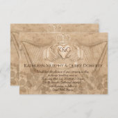 Traditionele Ierse Claddagh Ring Shamrock & Harp Kaart (Voorkant / Achterkant)