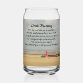 Traditionele Ierse Gouden Tarwe Velden Blikvorm Glas (Voorkant)