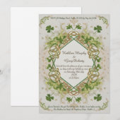 Traditionele Ierse Keltische Liefdesknoop & Shamro Kaart (Voorkant / Achterkant)