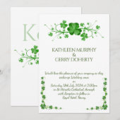 Traditionele Ierse shamrocks Keltische klaver Kaart (Voorkant / Achterkant)