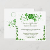 Traditionele Ierse shamrocks Keltische klaver Kaart (Voorkant / Achterkant)