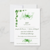 Traditionele Ierse shamrocks Keltische klaver RSVP Kaartje (Voorkant)