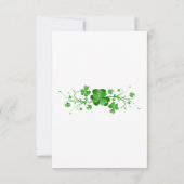 Traditionele Ierse shamrocks Keltische klaver RSVP Kaartje (Achterkant)
